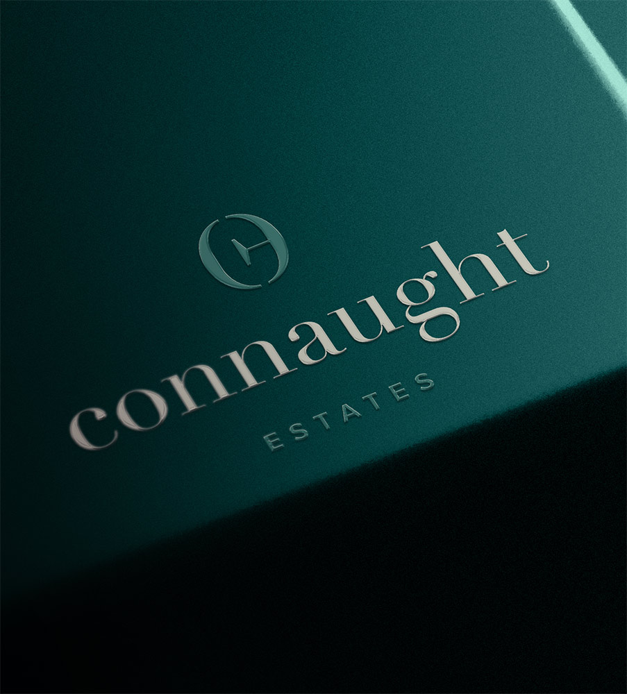 connaught estates logo metal